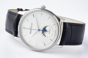 Master Ultra Thin Moon 1368420 SS ZF 1:1 Best Edition White Dial on Black Leather Strap V2 SA925 Super Clone - Image 3