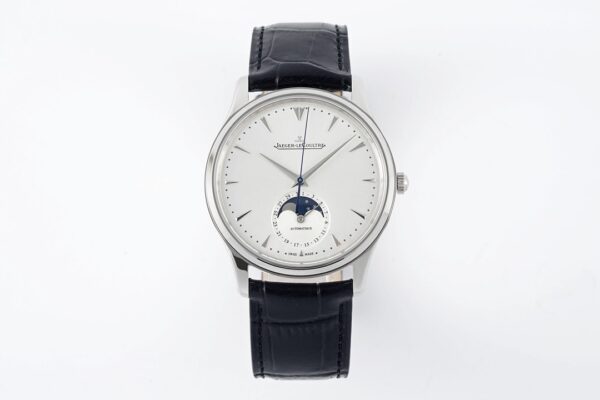 Master Ultra Thin Moon 1368420 SS ZF 1:1 Best Edition White Dial on Black Leather Strap V2 SA925 Super Clone