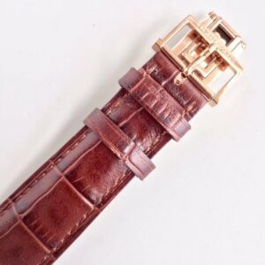 ZF White Dial Gold Markers on Brown Leather Strap - Image 2