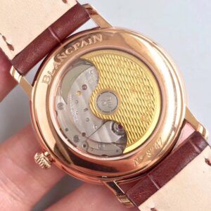 ZF White Dial Gold Markers on Brown Leather Strap - Image 4