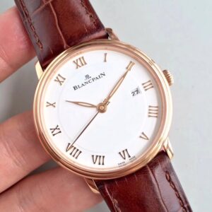 ZF White Dial Gold Markers on Brown Leather Strap - Image 5