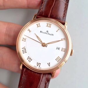 ZF White Dial Gold Markers on Brown Leather Strap - Image 8