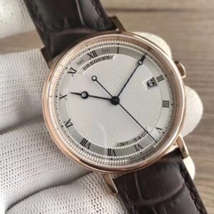 Classique Auto 5177 RG FKF 1:1 Best Edition White Plaid Textured Dial on Brown Leather Strap Cal.777Q V4 - Image 2