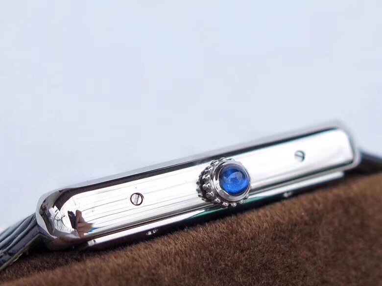 Tank Solo 41mm SS 1:1 Best Edition White Dial on Blue Leather Strap MIYOTA 9015 – Image 4