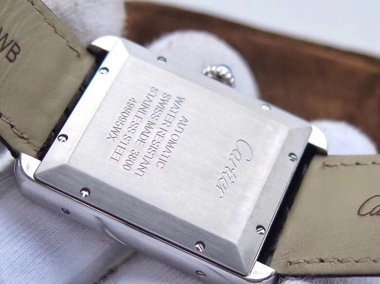 Tank Solo 41mm SS 1:1 Best Edition White Dial on Blue Leather Strap MIYOTA 9015 – Image 2