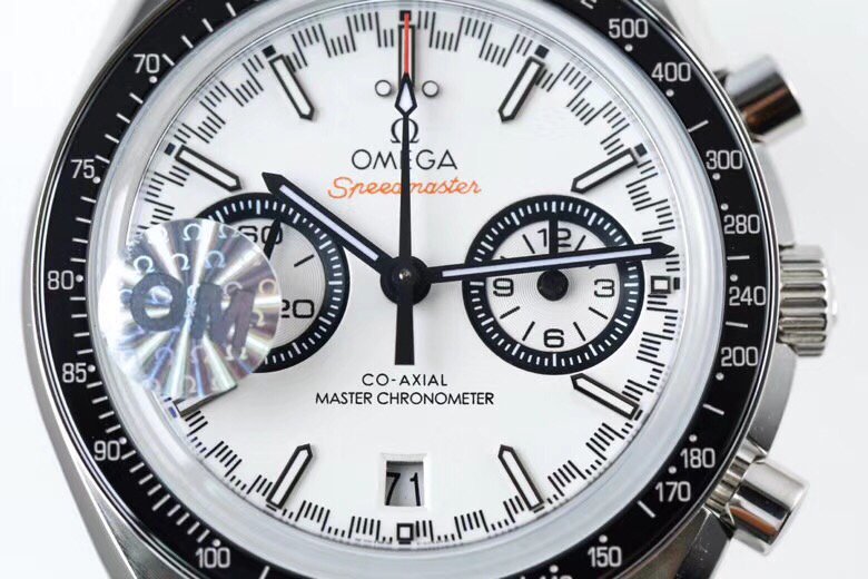 Speedmaster Moonwatch OMF 1:1 Best Edition White Dial Black Hand on SS Bracelet A9900 – Image 4