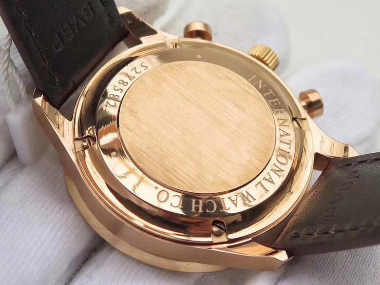 Portuguese IW371604 ZF V3 1:1 Best Edition SS White Dial RG Markers on Brown Leather Strap A96355 – Image 5