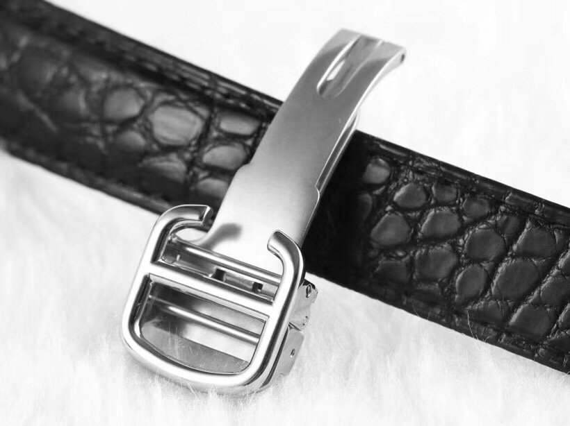 Tank Solo Ladies 28mm SS AF 1:1 Best Edition White Dial on Black Leather Strap Ronda Quartz – Image 7