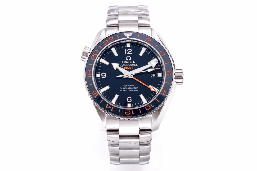 Planet Ocean 600M GMT 43.5mm VSF 1:1 Best Edition Blue Dial Blue Ceramic Bezel on SS Bracelet A8605 Super Clone