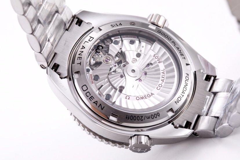 Planet Ocean 600M GMT 43.5mm VSF 1:1 Best Edition Blue Dial Blue Ceramic Bezel on SS Bracelet A8605 Super Clone – Image 8