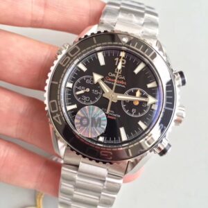 Planet Ocean Master Chronometer Chrono OM 1:1 Best Edition Black Dial on SS Bracelet - Image 5