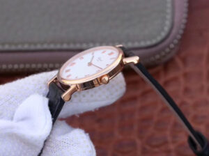 CLASSIC 26.5mm RG 1:1 Best Edition White MOP Dial on Brown Leather Strap - Image 5