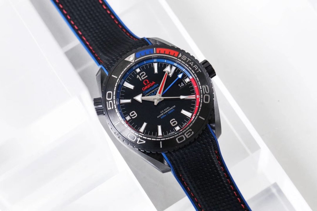 Planet Ocean 45.5mm Big Blue Real Ceramic VSF 1:1 Best Edition on Black Rubber Strap A8906 Super Clone – Image 2