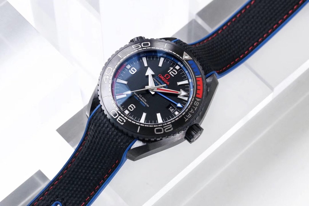 Planet Ocean 45.5mm Big Blue Real Ceramic VSF 1:1 Best Edition on Black Rubber Strap A8906 Super Clone – Image 4