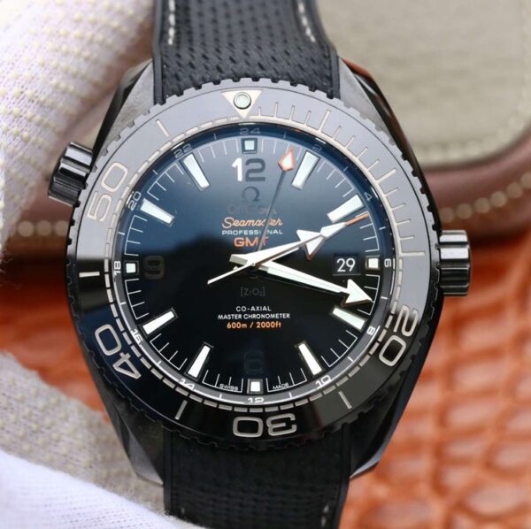 Planet Ocean 45.5mm Big Black Real Ceramic VSF 1:1 Best Edition on Black Rubber Strap A8906 Super Clone