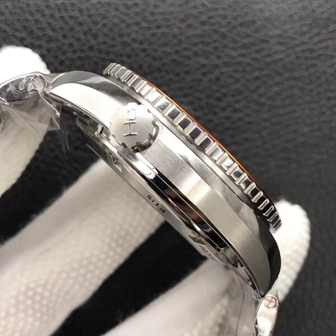 Planet Ocean Professional Orange Bezel 45.5mm 1:1 VSF Best Edition on SS Bracelet A8500 Super Clone – Image 5