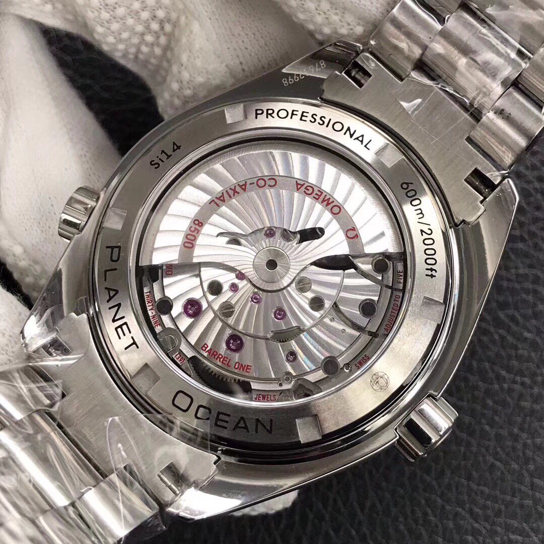 Planet Ocean Professional Orange Bezel 45.5mm 1:1 VSF Best Edition on SS Bracelet A8500 Super Clone – Image 8