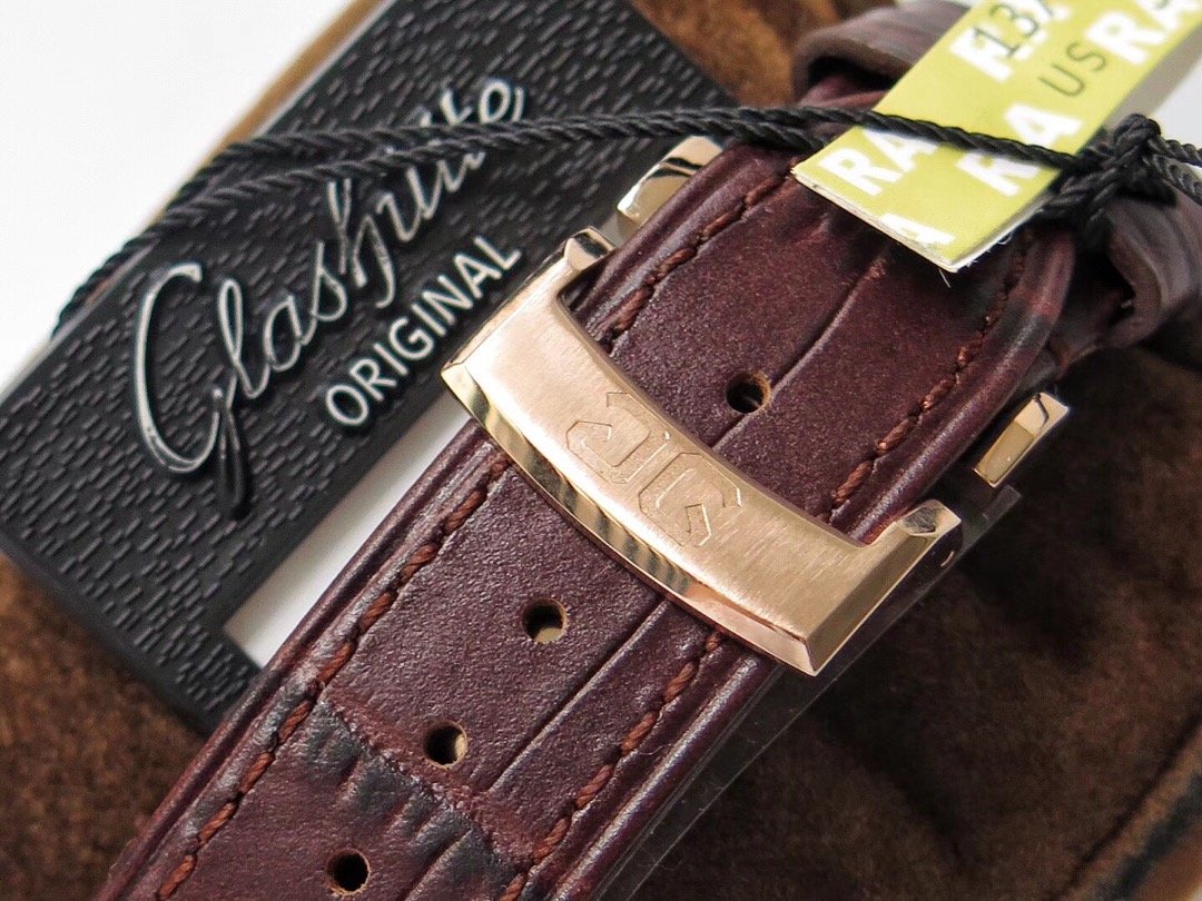 Excellence Series 42mm RG White Dial on Brown lizard Leather Strap – Image 3