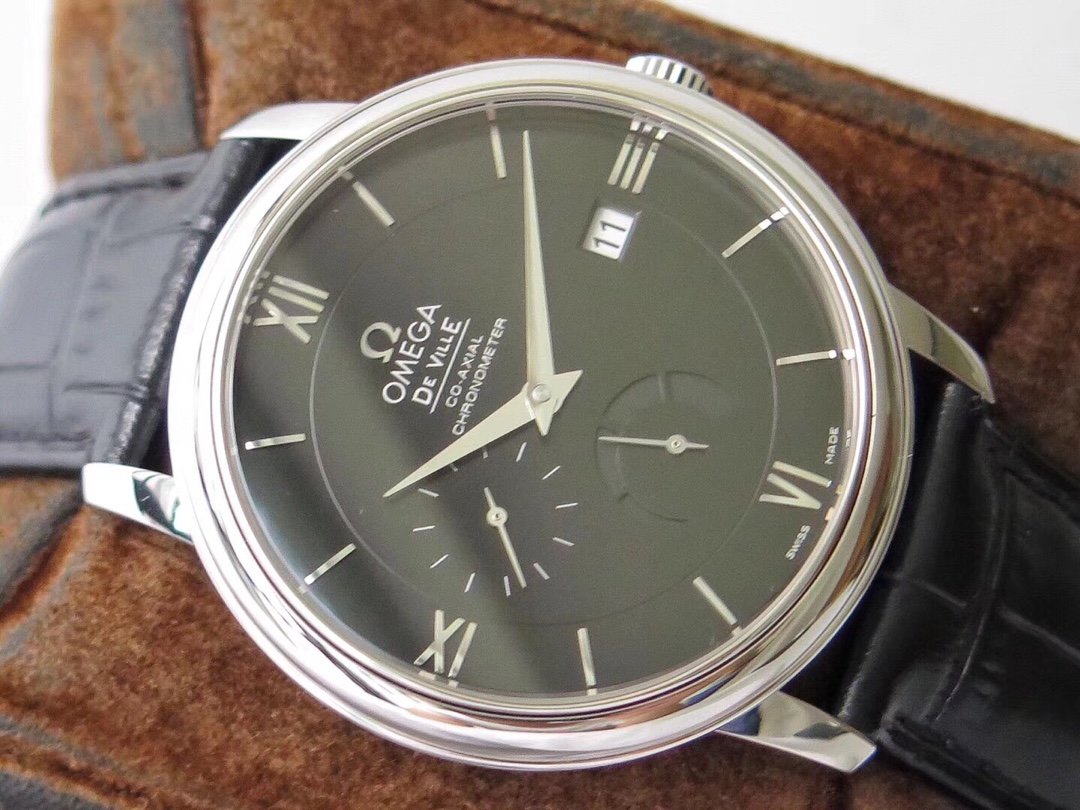 De Ville Prestige Real PR SS ZF 1:1 Best Edition Black dial Black leather strap MIYOTA 9015 – Image 4