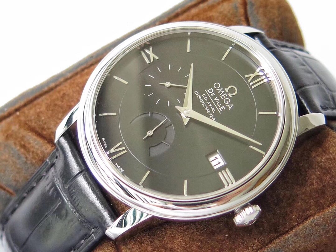 De Ville Prestige Real PR SS ZF 1:1 Best Edition Black dial Black leather strap MIYOTA 9015 – Image 7