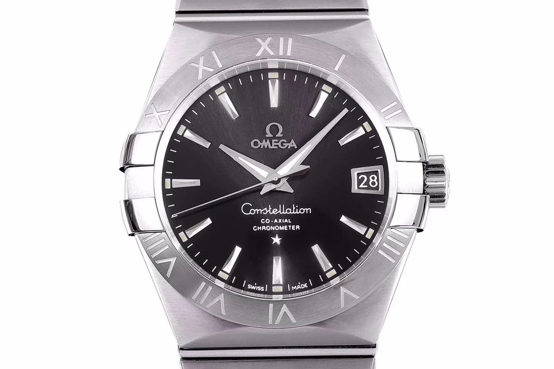 Constellation 38mm SS VSF 1:1 Best Edition Grey Dial Stick Markers on SS Bracelet A8500 Super Clone – Image 4