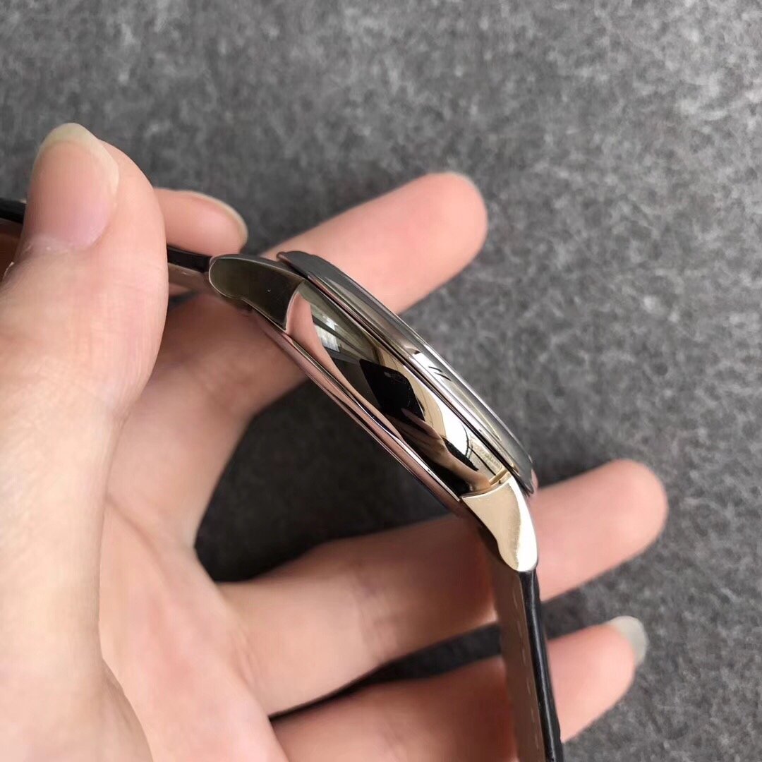 De Ville Prestige Real PR SS ZF 1:1 Best Edition Black dial Black leather strap MIYOTA 9015 – Image 4