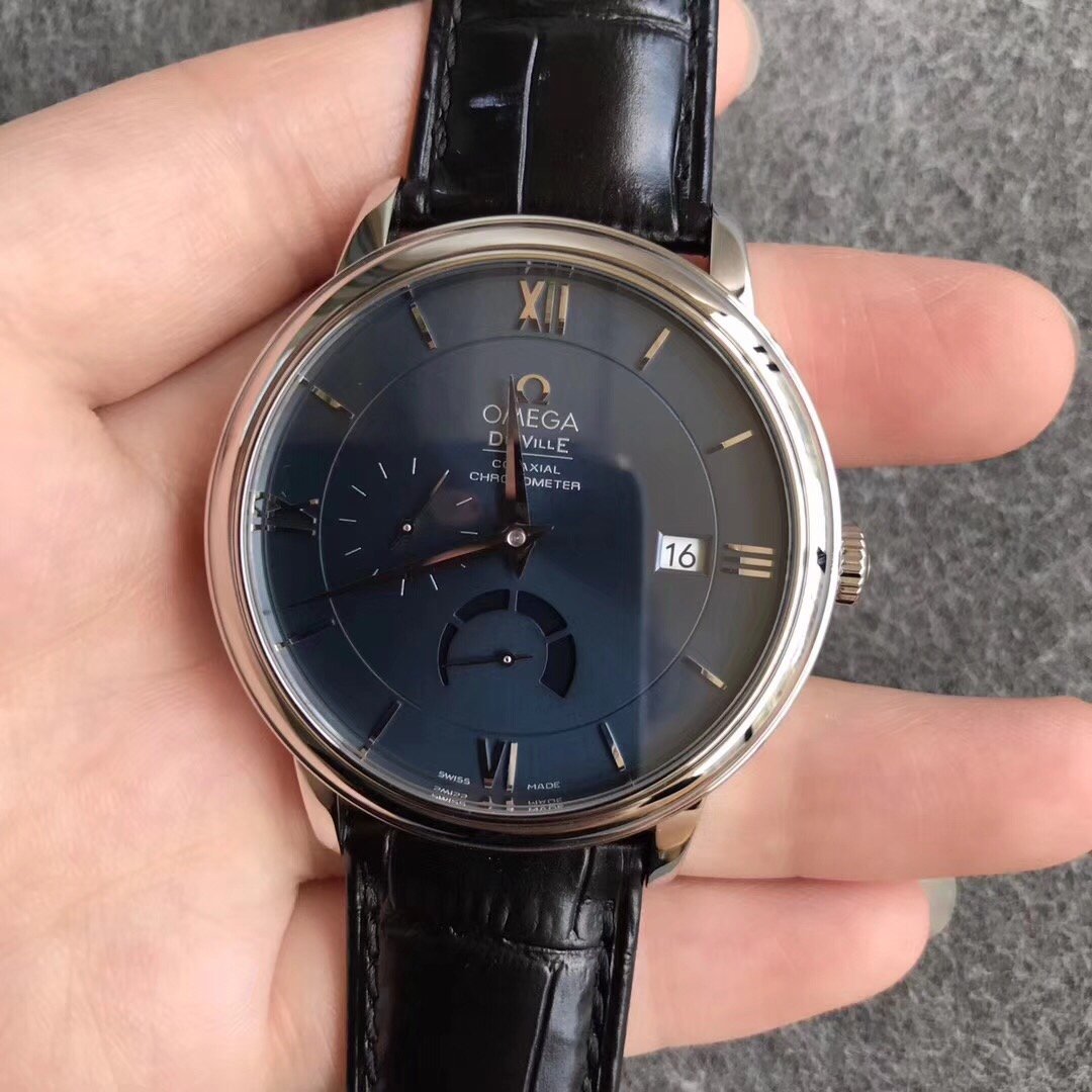 De Ville Prestige Real PR SS ZF 1:1 Best Edition Blue dial Black leather strap MIYOTA 9015 – Image 9