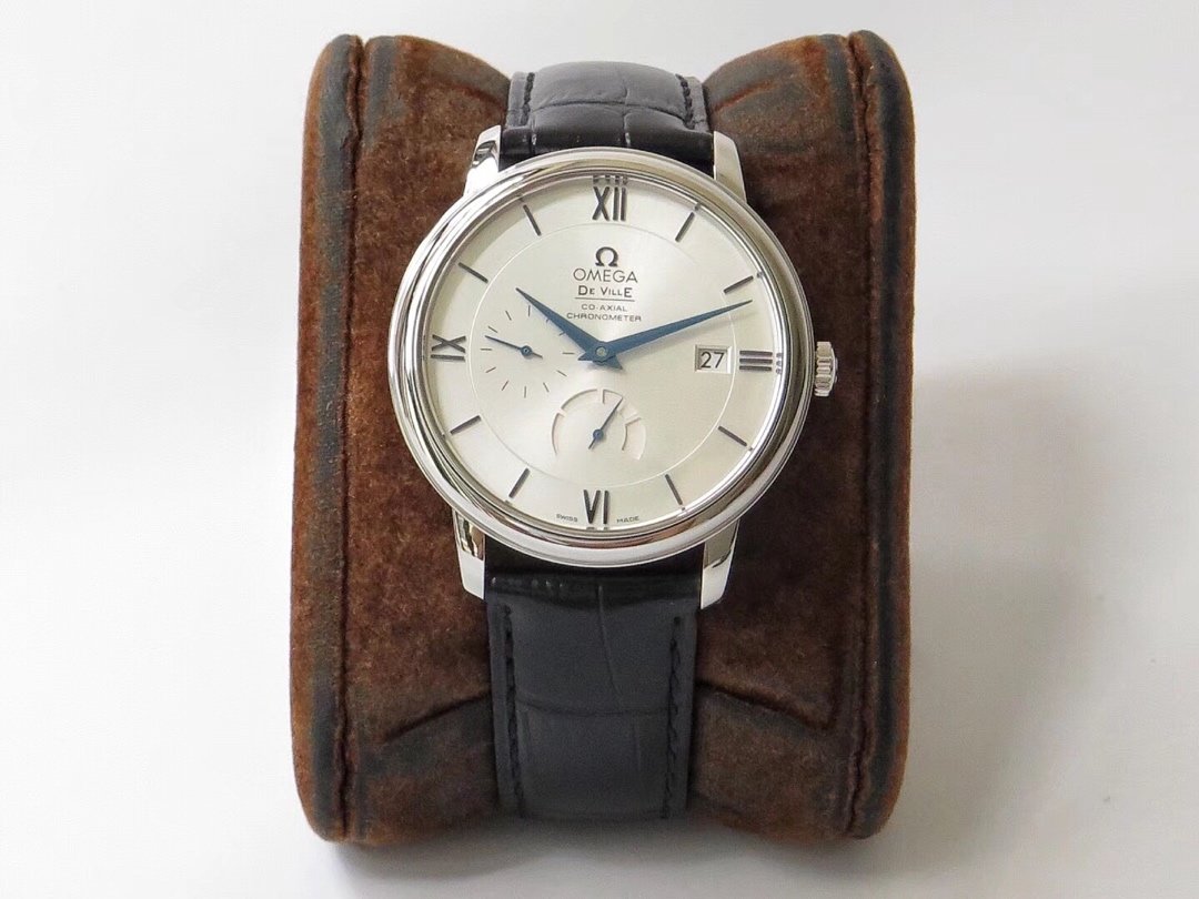 De Ville Prestige Real PR SS ZF 1:1 Best Edition White dial Black leather strap MIYOTA 9015