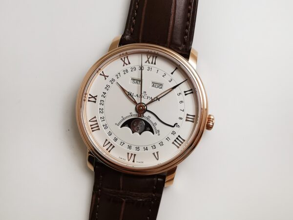 Villeret 6654 RG Complicated Function OMF 1:1 Best Edition White Dial on Brown Leather Strap A6654 V3