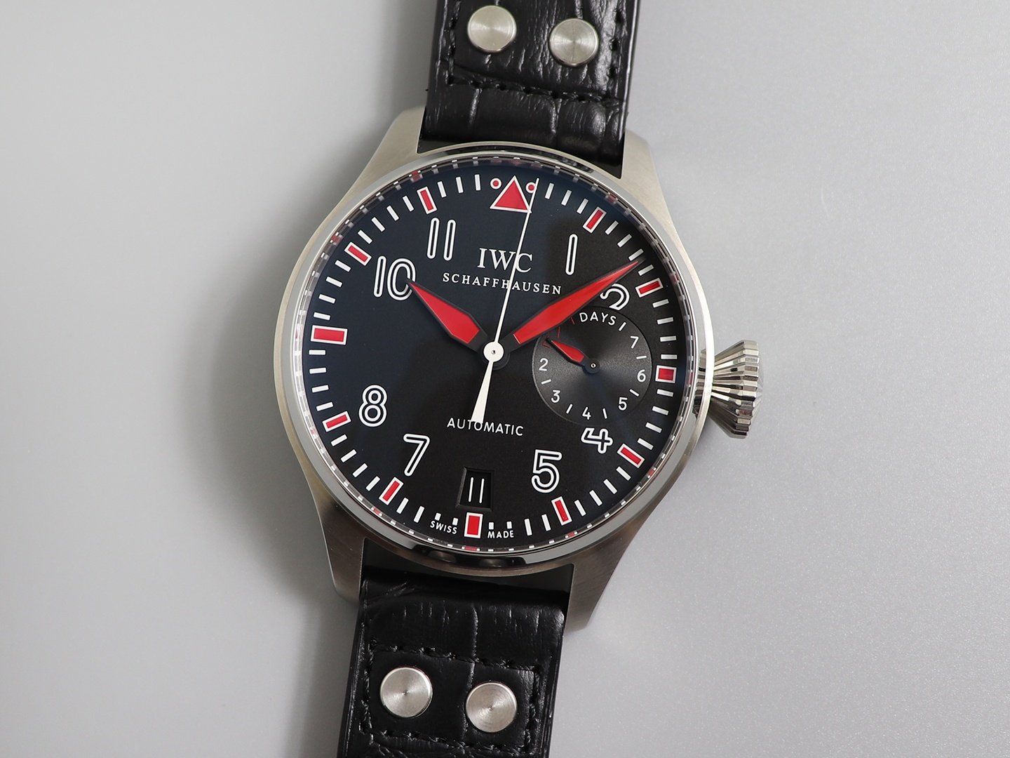 Big Pilot Real PR IW500435 “Muhammad Ali” ZF Best Edition on Black Leather Strap A51111