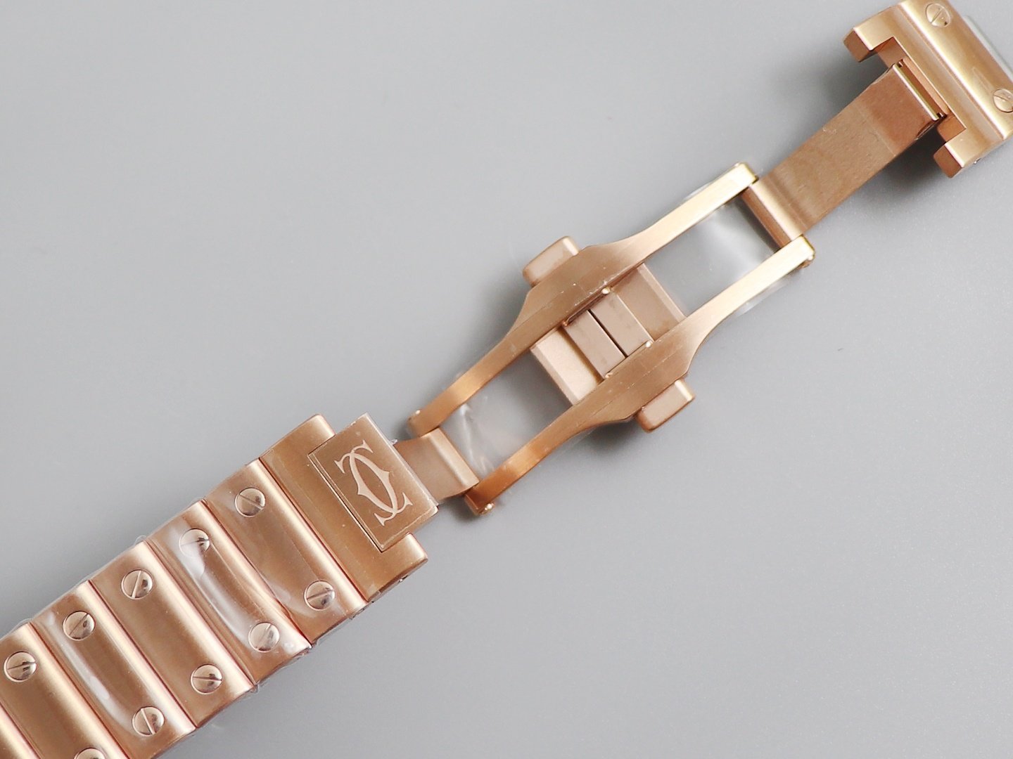 Santos de Cartier 35mm RG BVF 1:1 Best Edition Full Diamond Bezel White Dial on RG Bracelet MIYOTA 9015 – Image 8