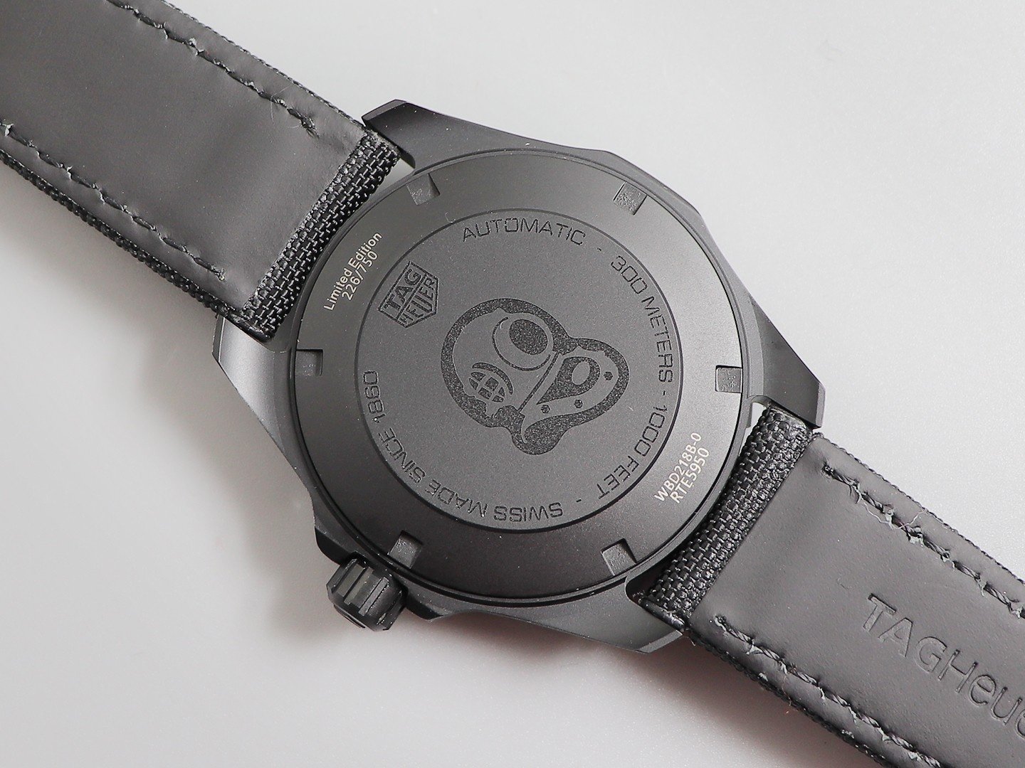 Aquaracer Calibre 5 PVD 41mm TARF 1:1 Best Edition Carbon/RG Dial on Black Nylon Strap SW200 – Image 9