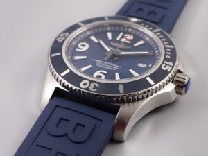 Superocean Automatic 44 TF 1:1 Best Edition Blue Dial Blue Bezel on Blue Rubber Strap A2824 - Image 2