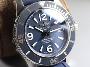 Superocean Automatic 44 TF 1:1 Best Edition Blue Dial Blue Bezel on Blue Rubber Strap A2824 - Image 3