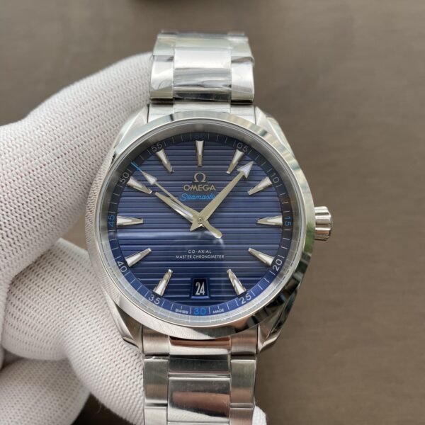 Aqua Terra 150M Master Chronometers VSF 1:1 Best Edition Deep Blue Dial Silver Hand on SS Bracelet A8900 Super Clone