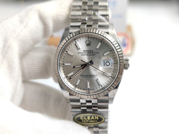 DateJust 36 126234 Clean Factory 1:1 Best Edition 904L Steel Silver Stick Dial on Jubilee Bracelet VR3235