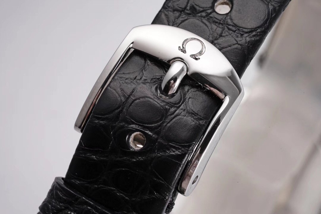 De Ville 27.4mm SS 1:1 Best Edition Black Dial on Black Leather Strap – Image 2