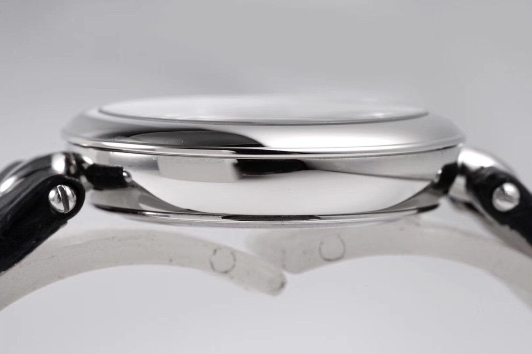 De Ville 27.4mm SS 1:1 Best Edition Black Dial on Black Leather Strap – Image 5