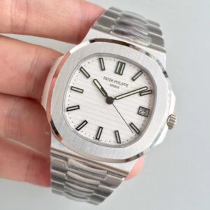 Nautilus Jumbo 5711 Super Replication PPF V4 1:1 Best Edition White Textured Dial on SS Bracelet PPF324 - Image 3