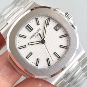 Nautilus Jumbo 5711 Super Replication PPF V4 1:1 Best Edition White Textured Dial on SS Bracelet PPF324 - Image 5