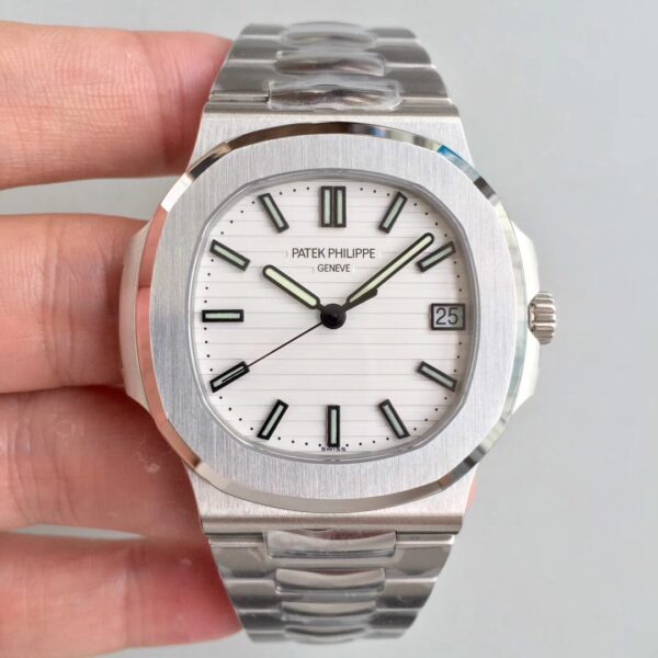 Nautilus Jumbo 5711 Super Replication PPF V4 1:1 Best Edition White Textured Dial on SS Bracelet PPF324