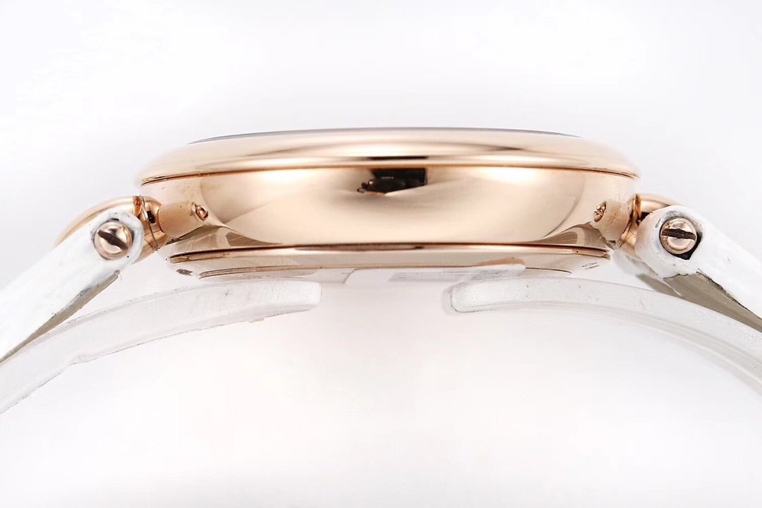 De Ville 27.4mm SS 1:1 Best Edition Mother Of Pearl Dial on White Leather Strap – Image 4