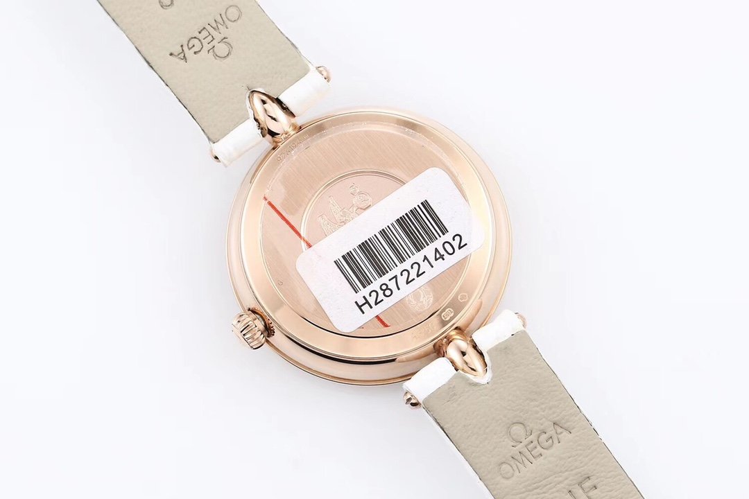 De Ville 27.4mm SS 1:1 Best Edition Mother Of Pearl Dial on White Leather Strap – Image 8