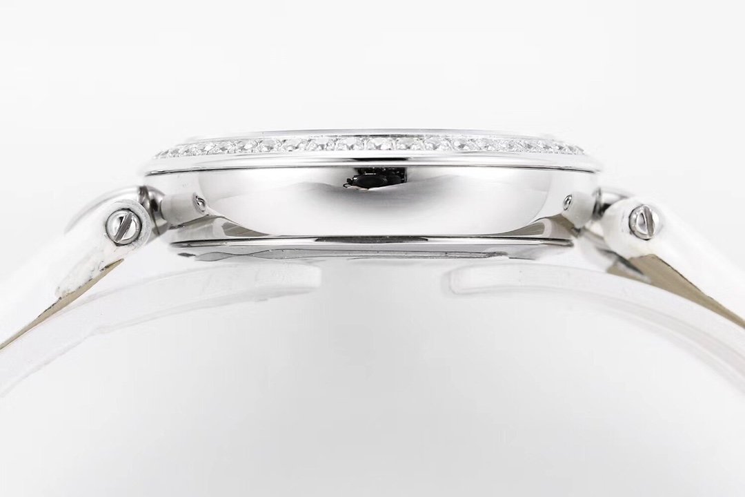 De Ville 27.4mm SS 1:1 Best Edition Mother Of Pearl Dial on White Leather Strap – Image 8