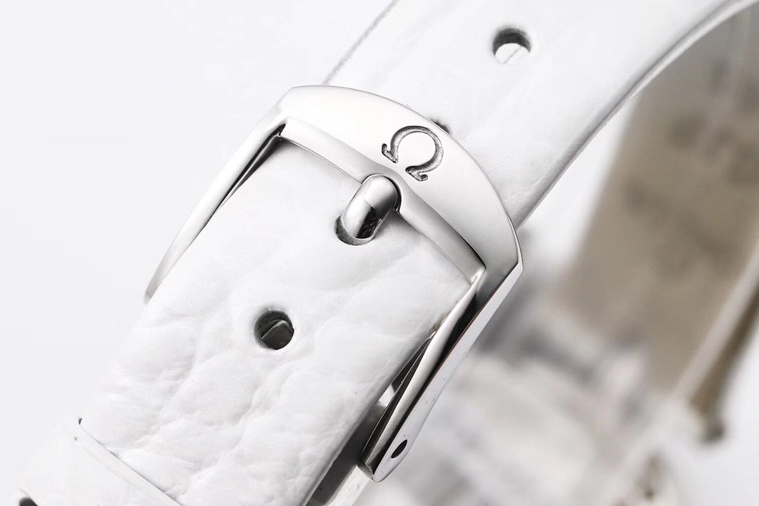 De Ville 27.4mm SS 1:1 Best Edition Mother Of Pearl Dial on White Leather Strap – Image 2