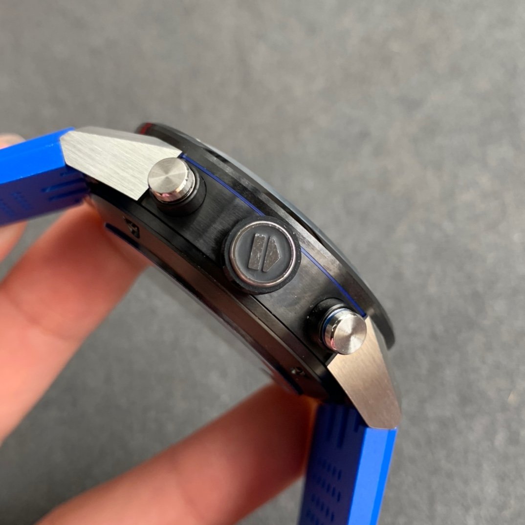 Calibre Heuer 01 Chrono SS/PVD XF 1:1 Best Edition Skeleton Dial Red Hand on Blue Rubber Strap A1887 – Image 3