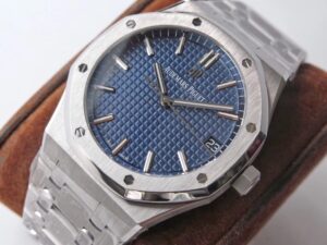 Royal Oak 41mm 15500 SS ZF 1:1 Best Edition Blue Textured Dial on SS Bracelet SA4302 Super Clone V3 - Image 5