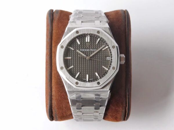 Royal Oak 41mm 15500 SS ZF 1:1 Best Edition Gray Textured Dial on SS Bracelet SA4302 Super Clone V3