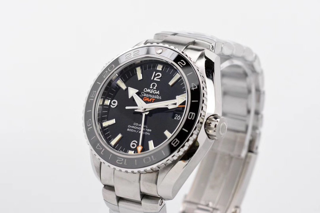 Planet Ocean 600M GMT 43.5mm VSF 1:1 Best Edition Black Dial on SS Bracelet A8605 Super Clone – Image 3