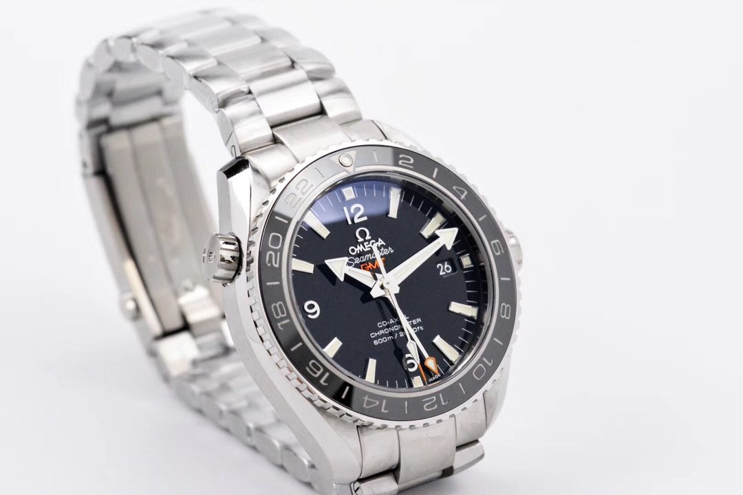 Planet Ocean 600M GMT 43.5mm VSF 1:1 Best Edition Black Dial on SS Bracelet A8605 Super Clone – Image 7